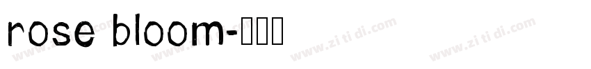 rose bloom字体转换